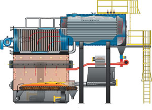 The Hybrid CG design is suitable for applications to produce high pressure steam or hot water.